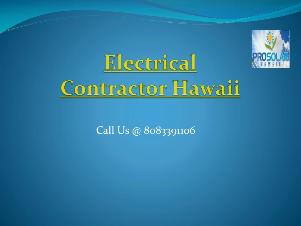 electrical contractor hawaii