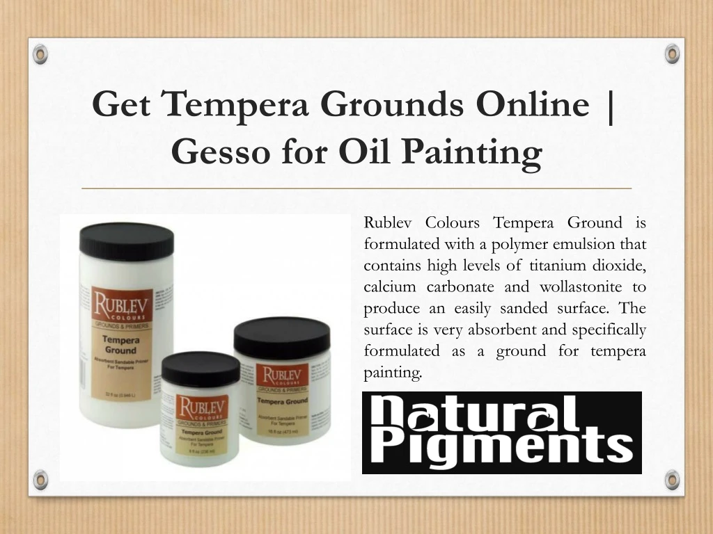 get tempera grounds online gesso for oil painting