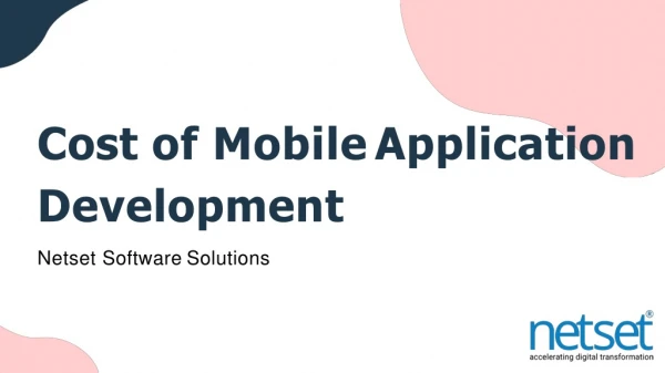 Cost of Mobile Application - Mobile app Development Company