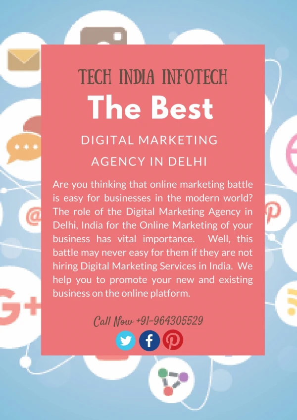 Tech India Infotech - Best Digital Marketing Agency in Delhi, India