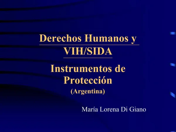 Derechos Humanos y VIH