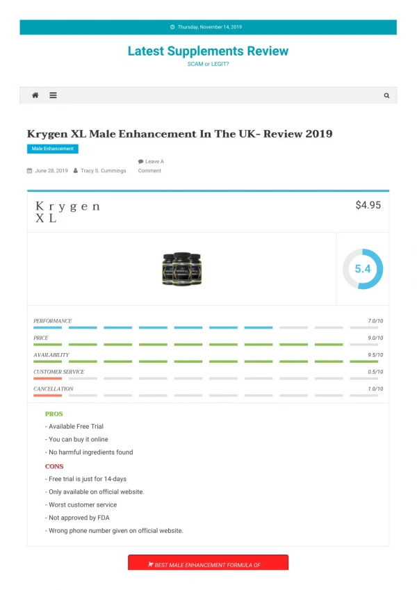 An Overview Of Krygen Xl Uk Update 2019:-