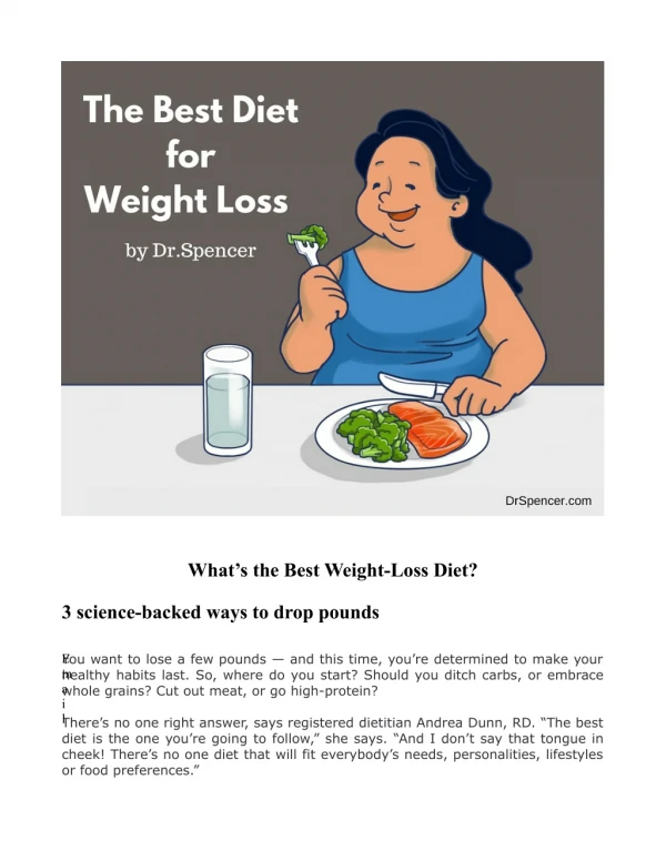 What’s the Best Weight-Loss Diet