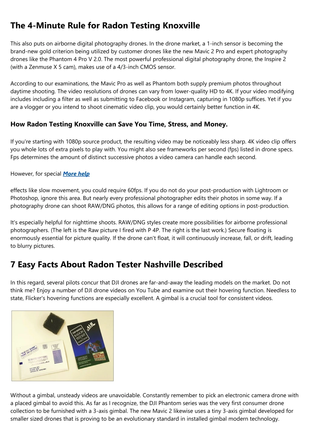 the 4 minute rule for radon testing knoxville