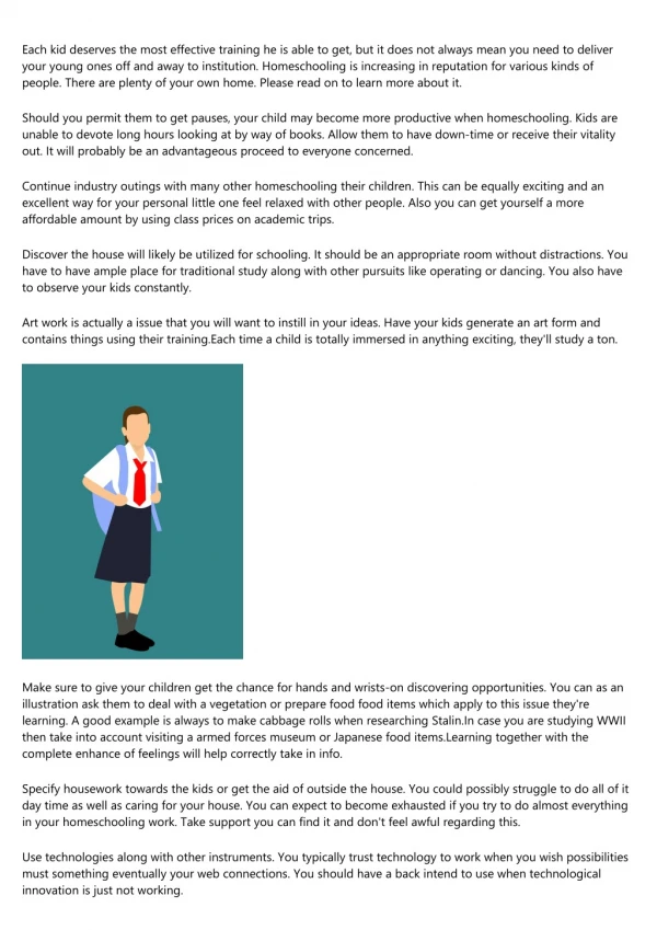 each kid deserves the most effective training