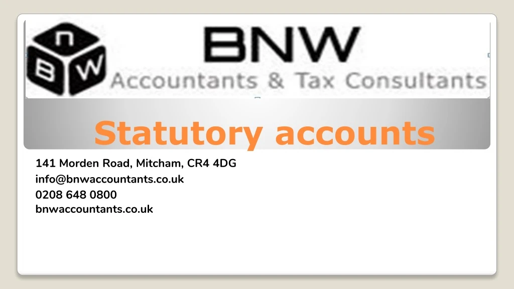 statutory accounts
