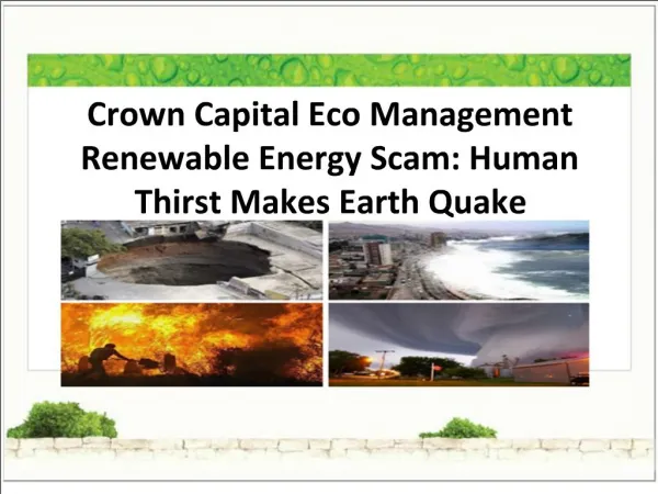 Crown Capital Eco Management Renewable Energy Scam Human Thi