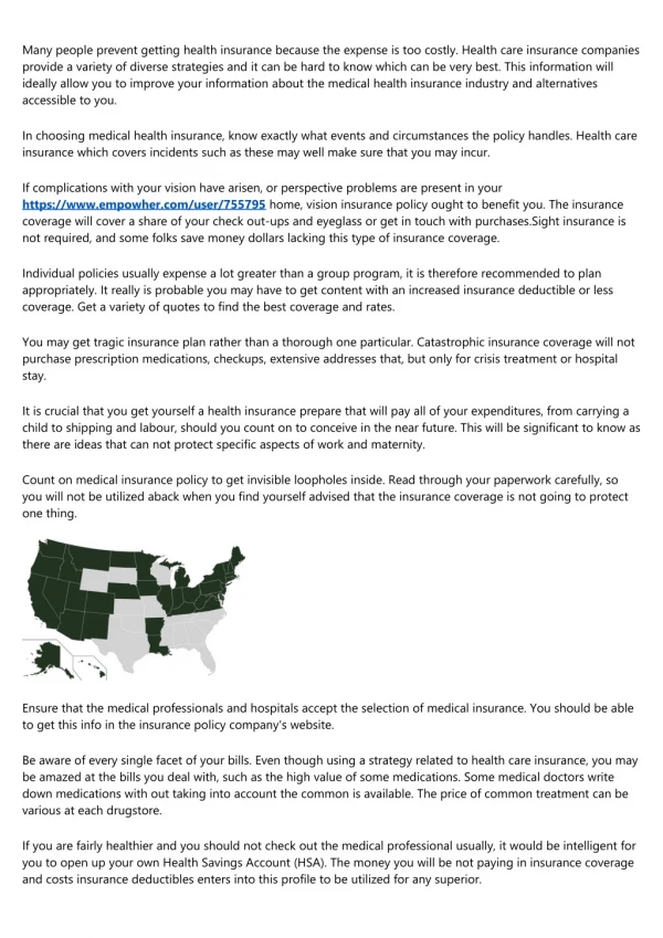 many people prevent getting health insurance