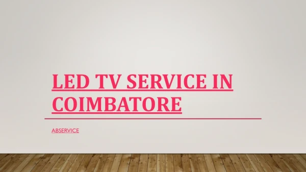 led tv service in coimbatore