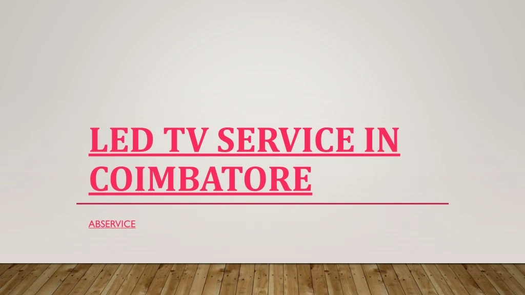 led tv service in coimbatore
