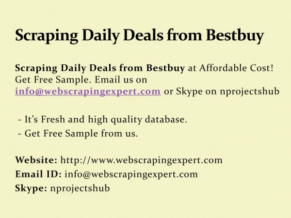 scraping daily deals from bestbuy
