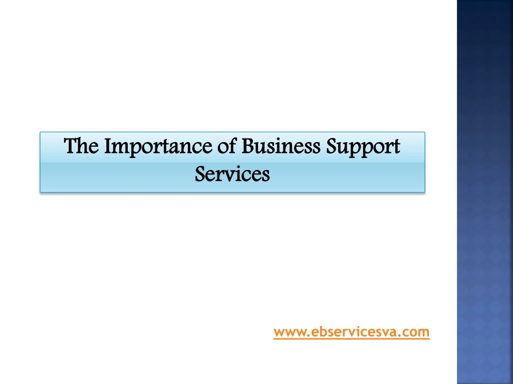 the importance of business support services