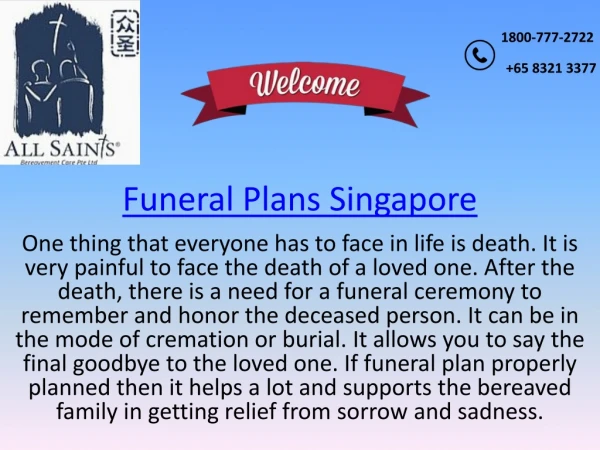 Funeral Plans Singapore -allsaintsfunerals