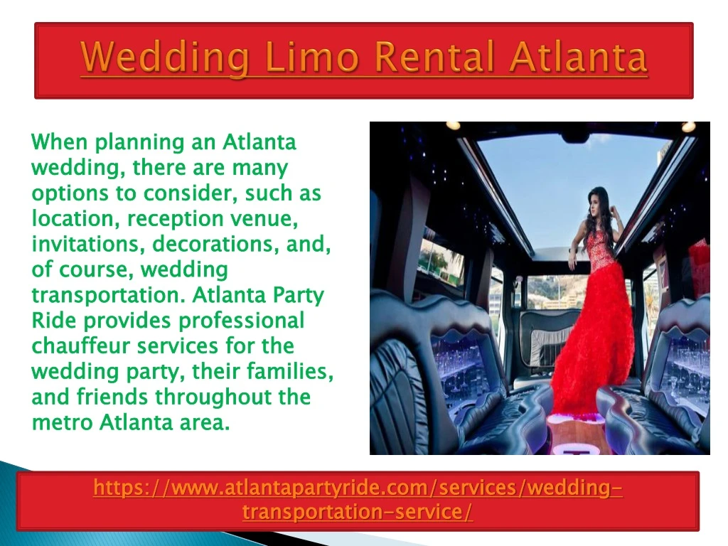 wedding limo rental atlanta