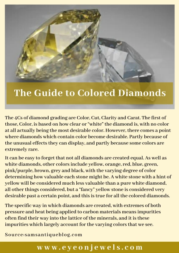 The Guide to Colored Diamonds