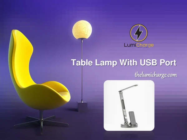 Table lamp with usb port