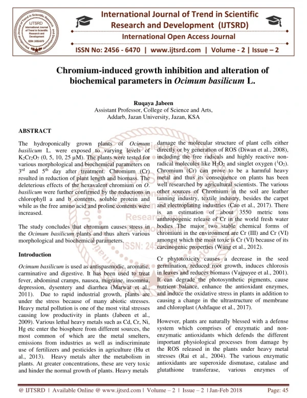 international journal of trend in scientific