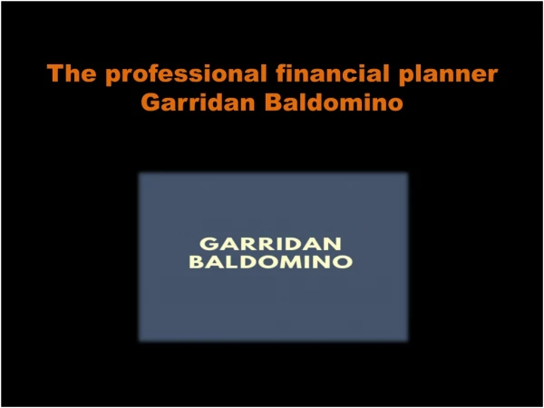 the professional financial planner garridan
