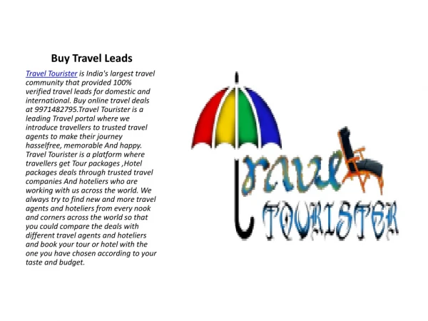 Buy Travel Leads