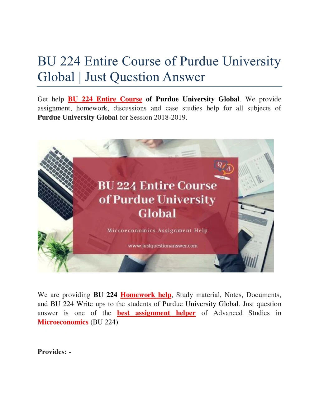 bu 224 entire course of purdue university global