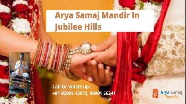 AryaSamaj Mandir in Jubilee Hills