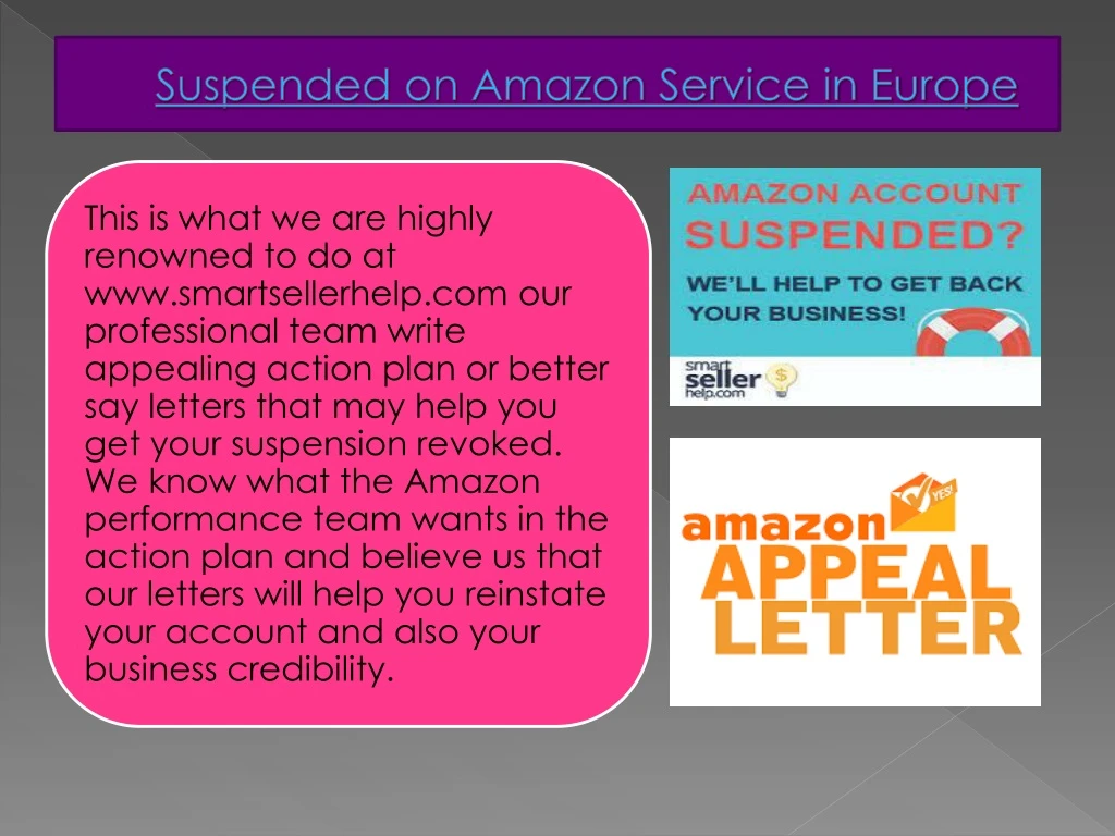 suspended on amazon service in europe