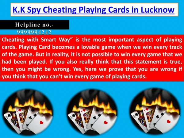 K.K Spy Cheating Playing Cards in Lucknow