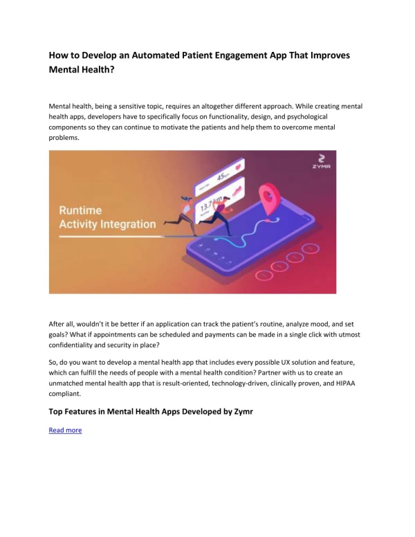 how to develop an automated patient engagement