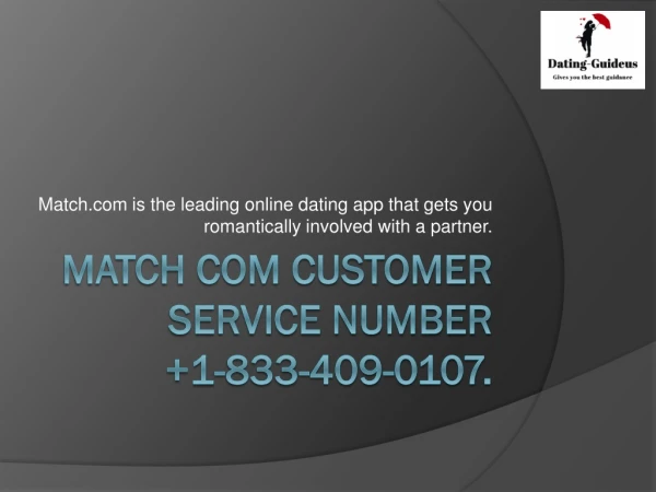 Match Customer Support Phone Number | 1(833)409-0107 Match com refund