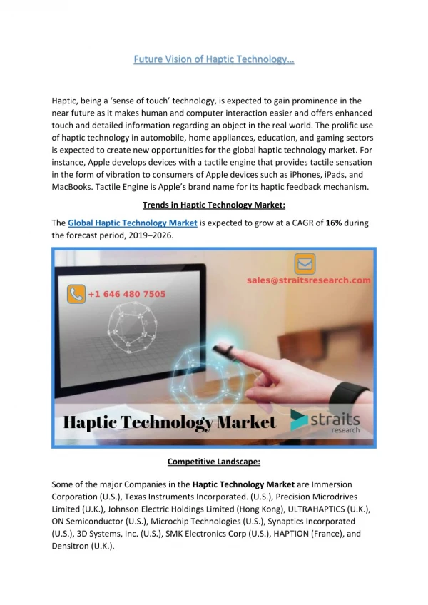 future vision of haptic technology