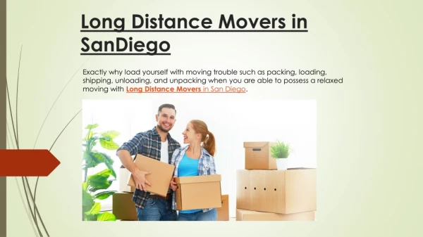 Long Distance Movers in San Diego - US Eagle Moving