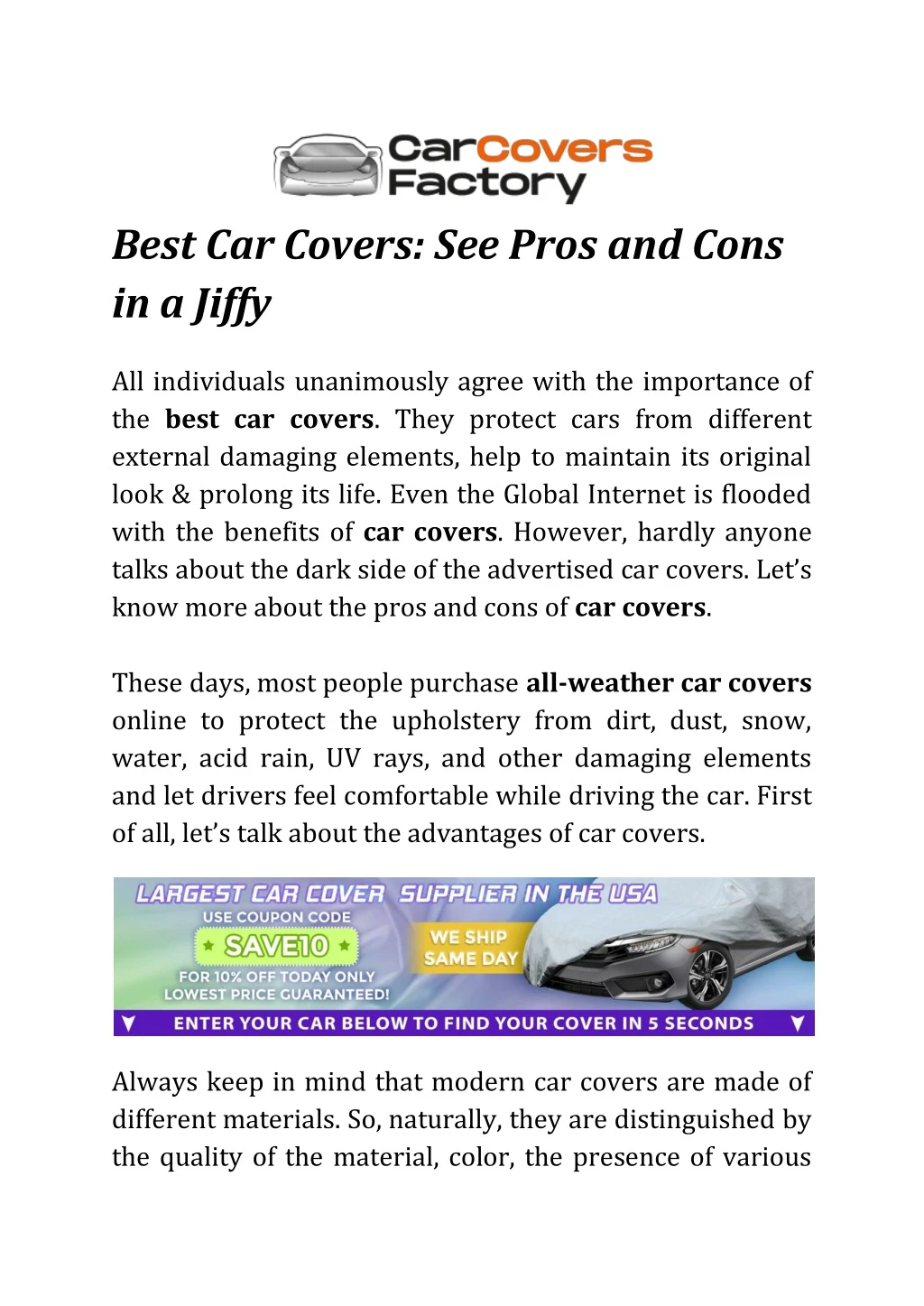best car covers see pros and cons in a jiffy