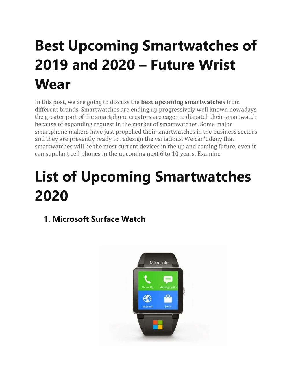 best upcoming smartwatches of 2019 and 2020