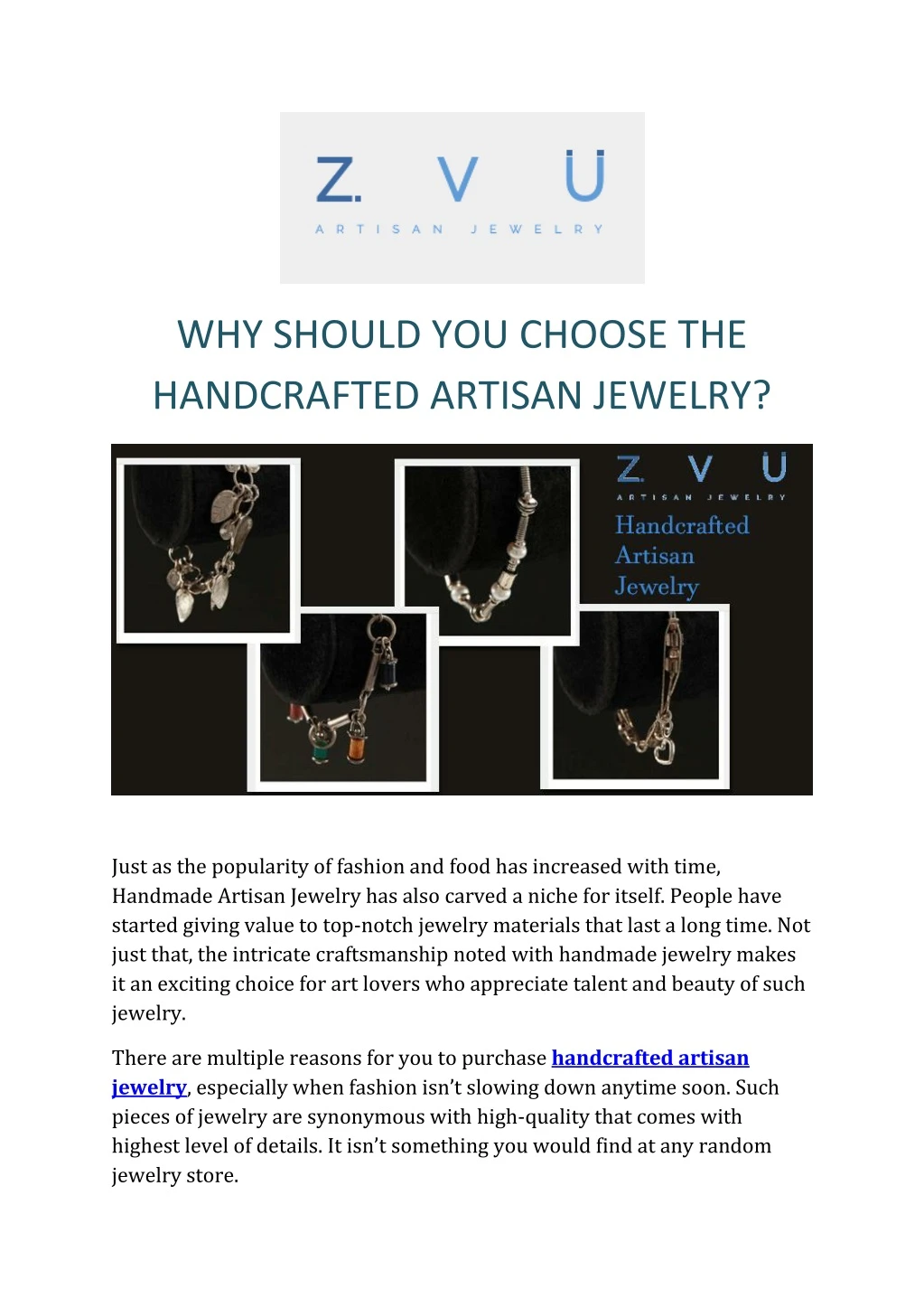why should you choose the handcrafted artisan
