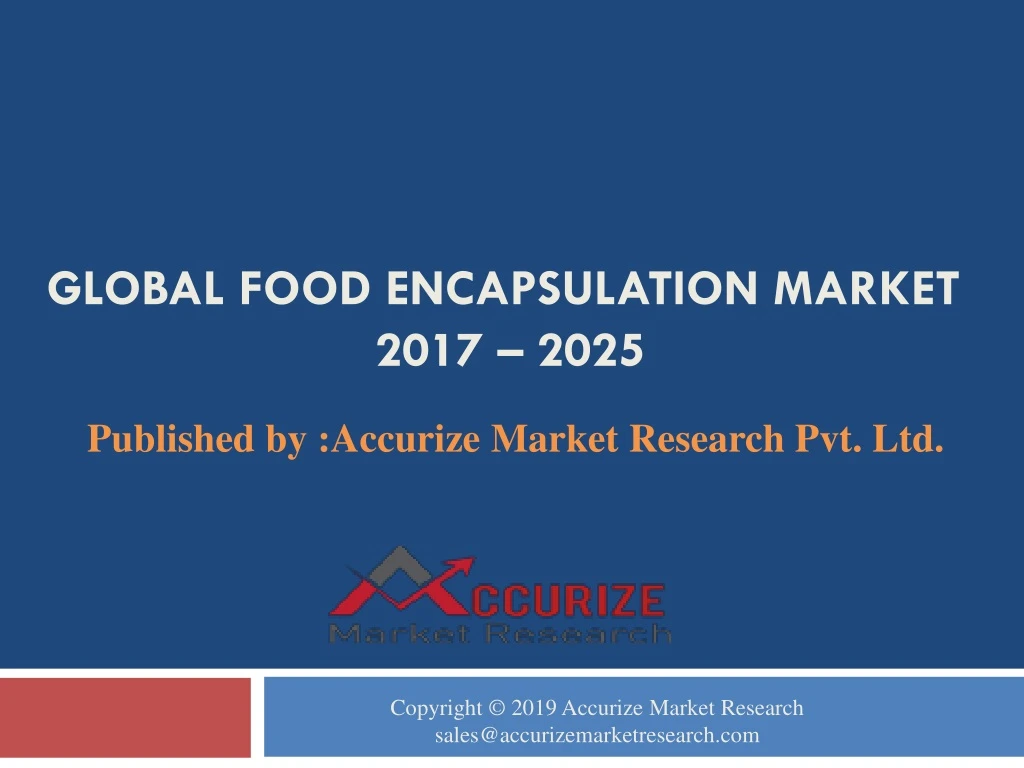 global food encapsulation market 2017 2025