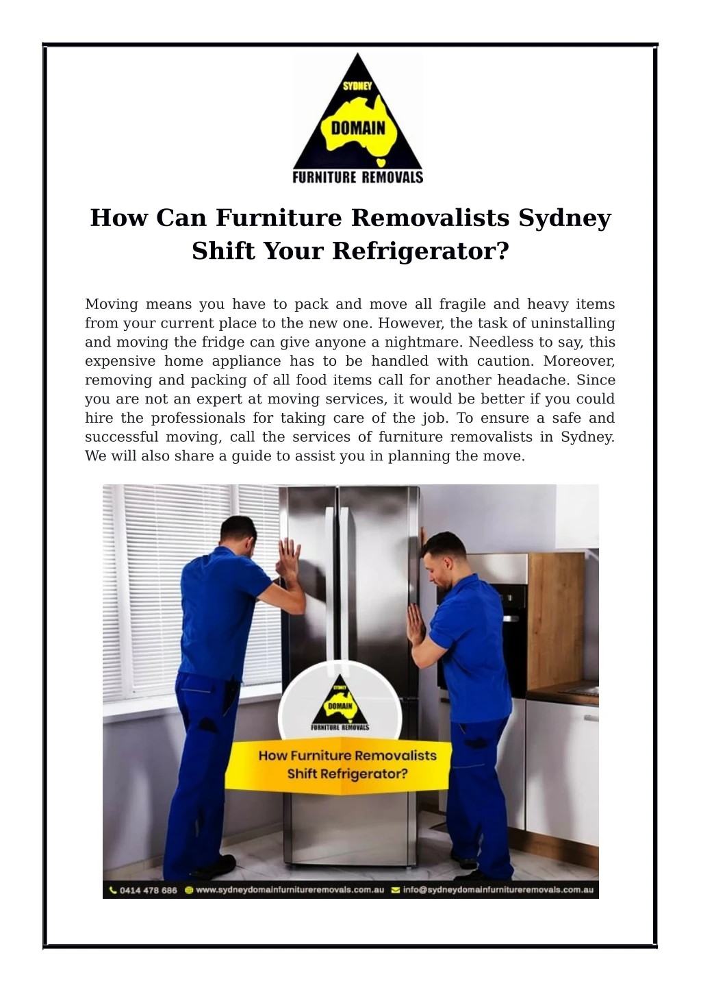 how can furniture removalists sydney shift your