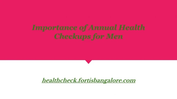Complete Health Checkup Bangalore