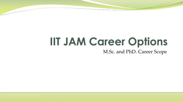 iit jam career options