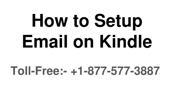 How to Setup Email on Kindle