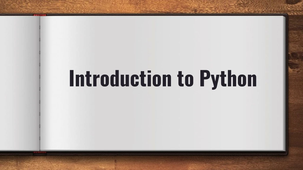 introduction to python