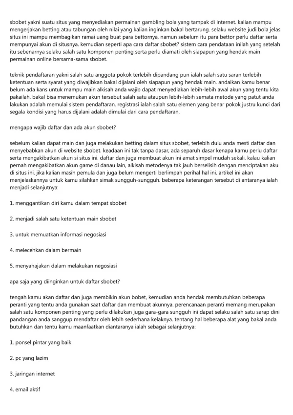 sbobet yakni suatu situs yang menyediakan