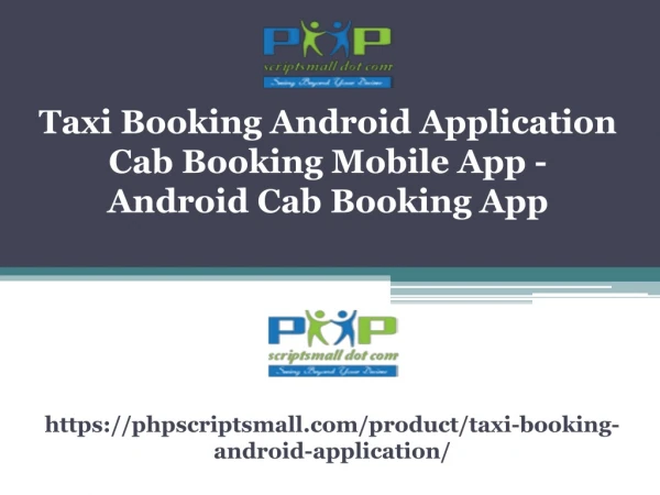 Taxi Booking Android Application