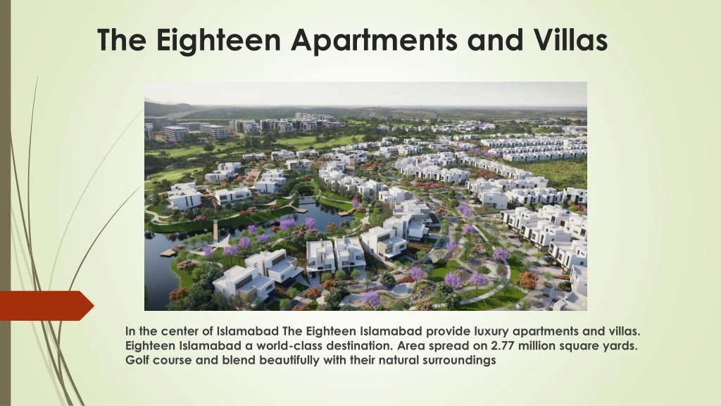 the eighteen apartments and villas