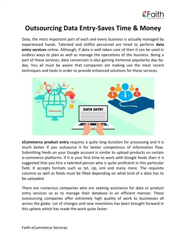 Outsourcing Data Entry Work Saves Time and Money