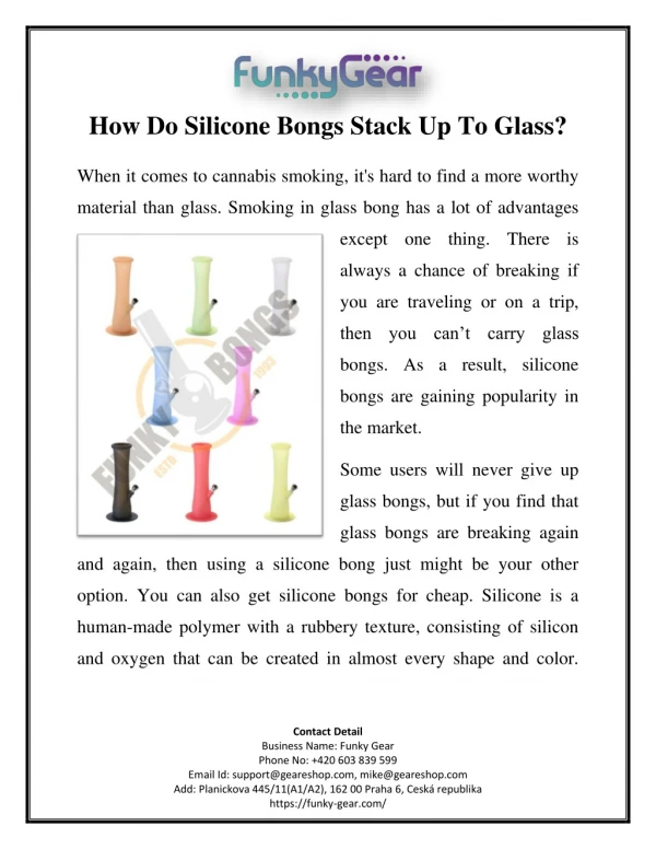 How Do Silicone Bongs Stack Up To Glass?