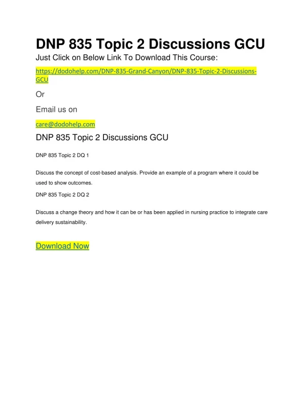 dnp 835 topic 2 discussions gcu just click