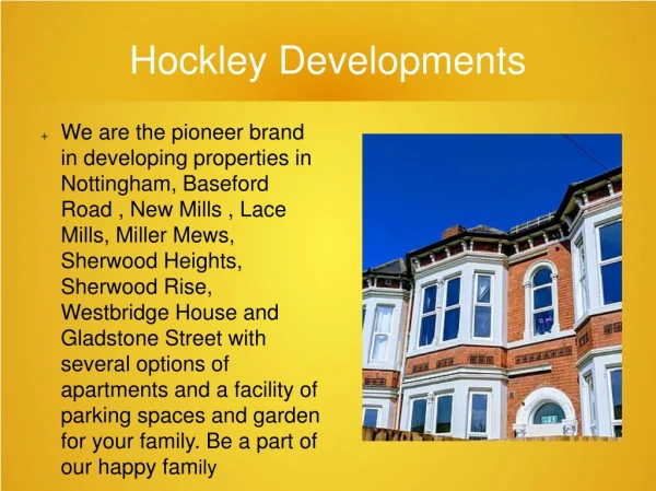 Hockley Developments | New Apartments In Basford Road