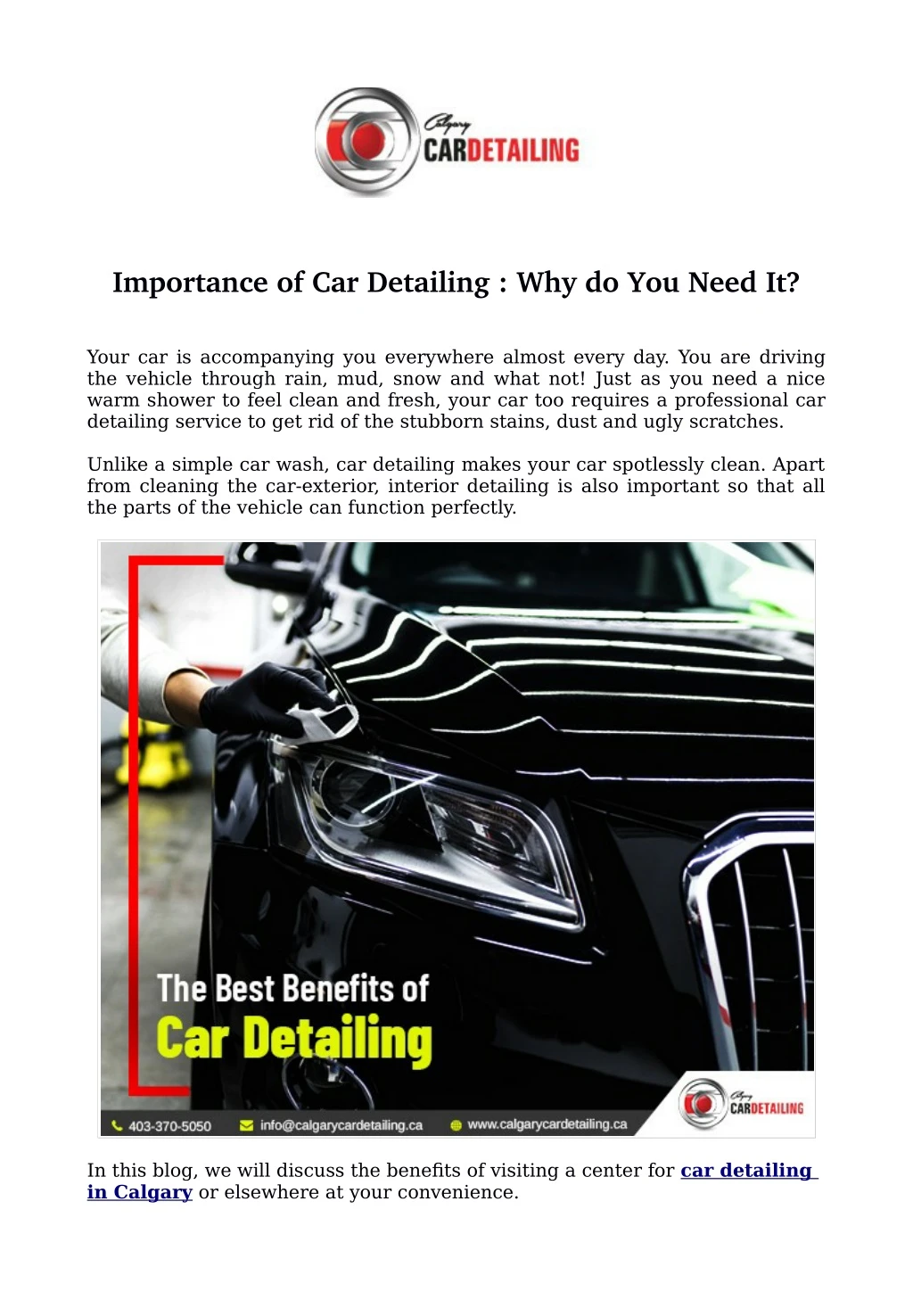 importance of car detailing why do you need it