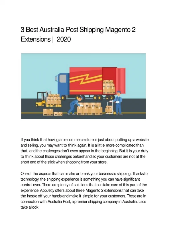 3 best australia post shipping magento 2 extensions 2020
