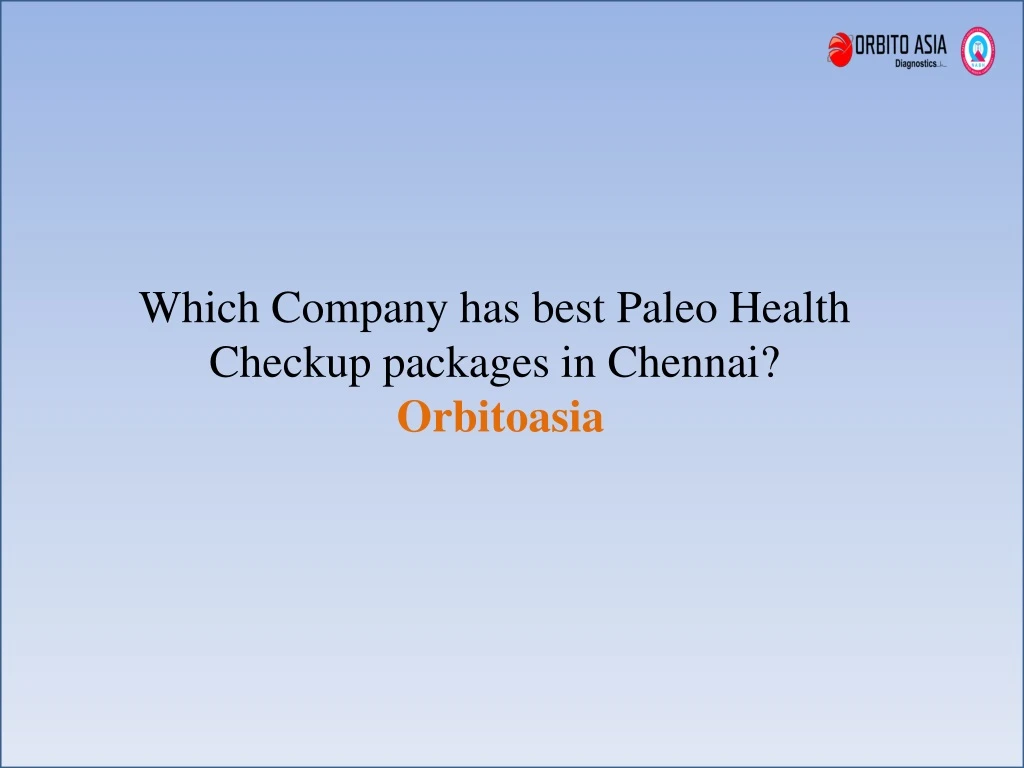 which company has best paleo health checkup